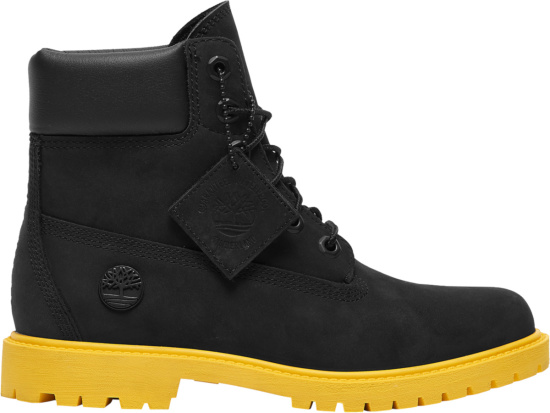 Timberland Black And Yellow Sole Boots