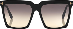 Black Oversized 'Sabrina' Sunglasses (FT0764)