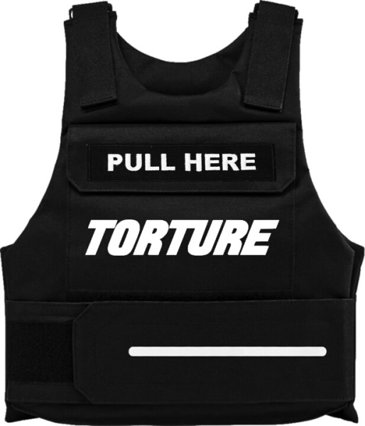 Torture Files Black Torture Pull Here Vest