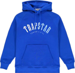 Trapstar Blue Curved Logo Its A Secret Hoodie