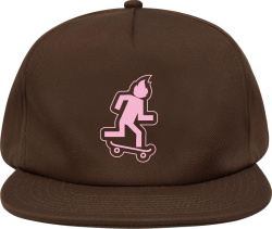 Brown & Pink 'Skate I' Hat