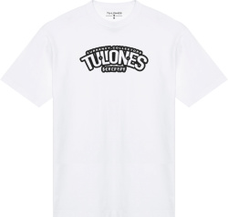 Tulones White Underline Logo Print T Shirt