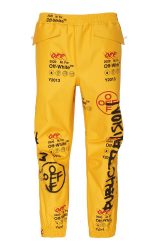 Tyga Off White Yellow Graffiti Pants