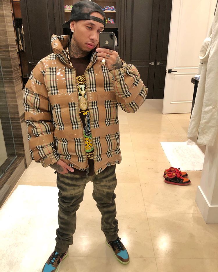 Tyga Posts a Selfie Wearing a Burberry Coat & Nike 'Undefeated' Dunks | Incorporated