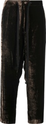 Uma Wang Brown Velvet Perch Pants