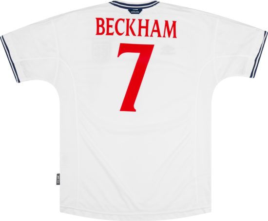 Umbro 1999 01 England Home Shirt Beckham