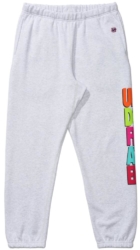 Undefeated Grey Sweatpants With Multicolor Logo Print