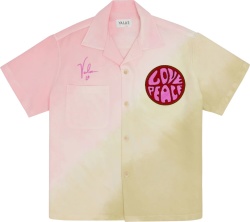 Valas Los Angeles Pink Yellow Tie Dye Love Peace Patch Shirt