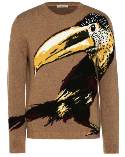 Valentino Brown Toucan Sweater Worn By Gucci Mane