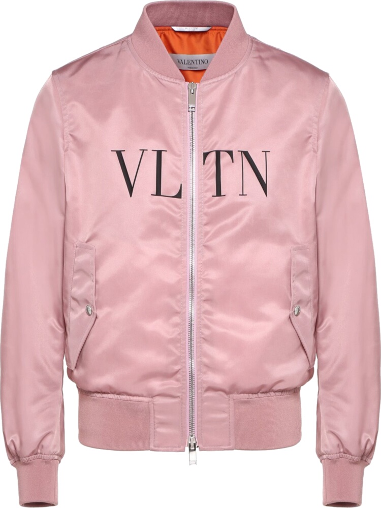 Valentino Pink 'VLTN' Bomber Jacket | Incorporated Style