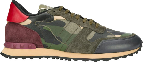 Valentino Red Green Rock Runner Sneakers
