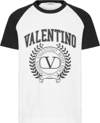 Valentino White And Black Sleeve Logo T Shirt