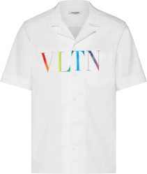 Valentino White And Rainbow Vltn Shirt