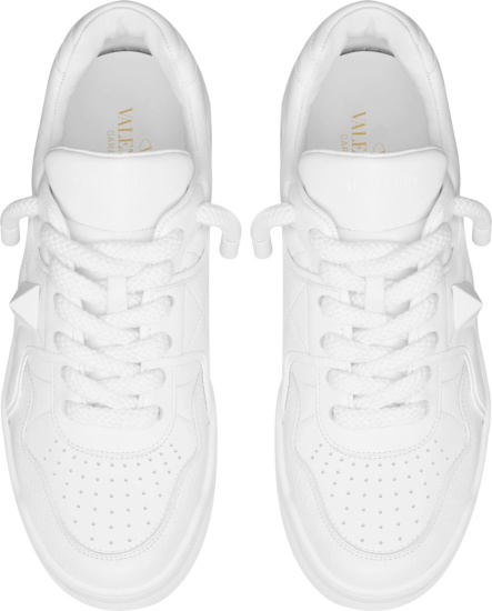 Valentino White Leather One Stud Xl Sneakers