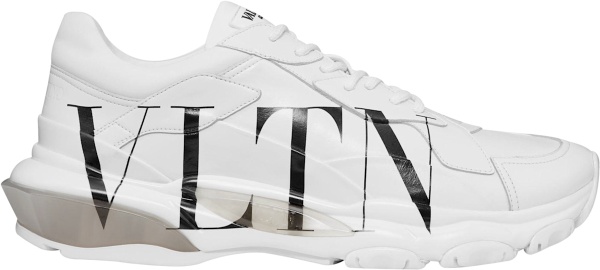 Valentino White Vltn Logo Bounce Sneakers
