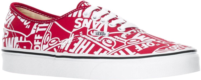 Vans ‘Off The Wall’ Repeat Print Red Sneakers | Incorporated Style
