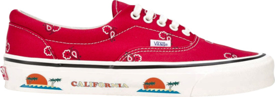 Vans Red Paisley Sneakers