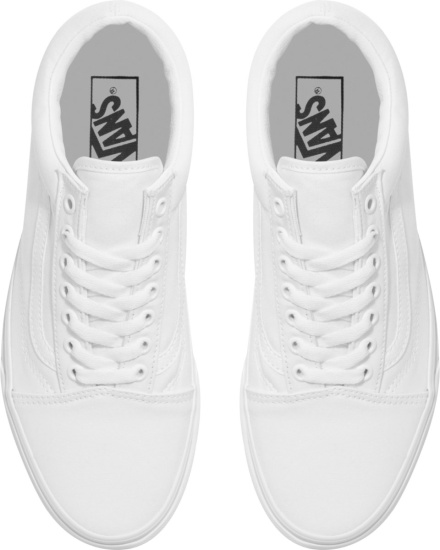 Vans White Canvas Low Top Sneakers