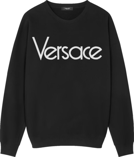 Versace Black 80s Logo Sweatshirt
