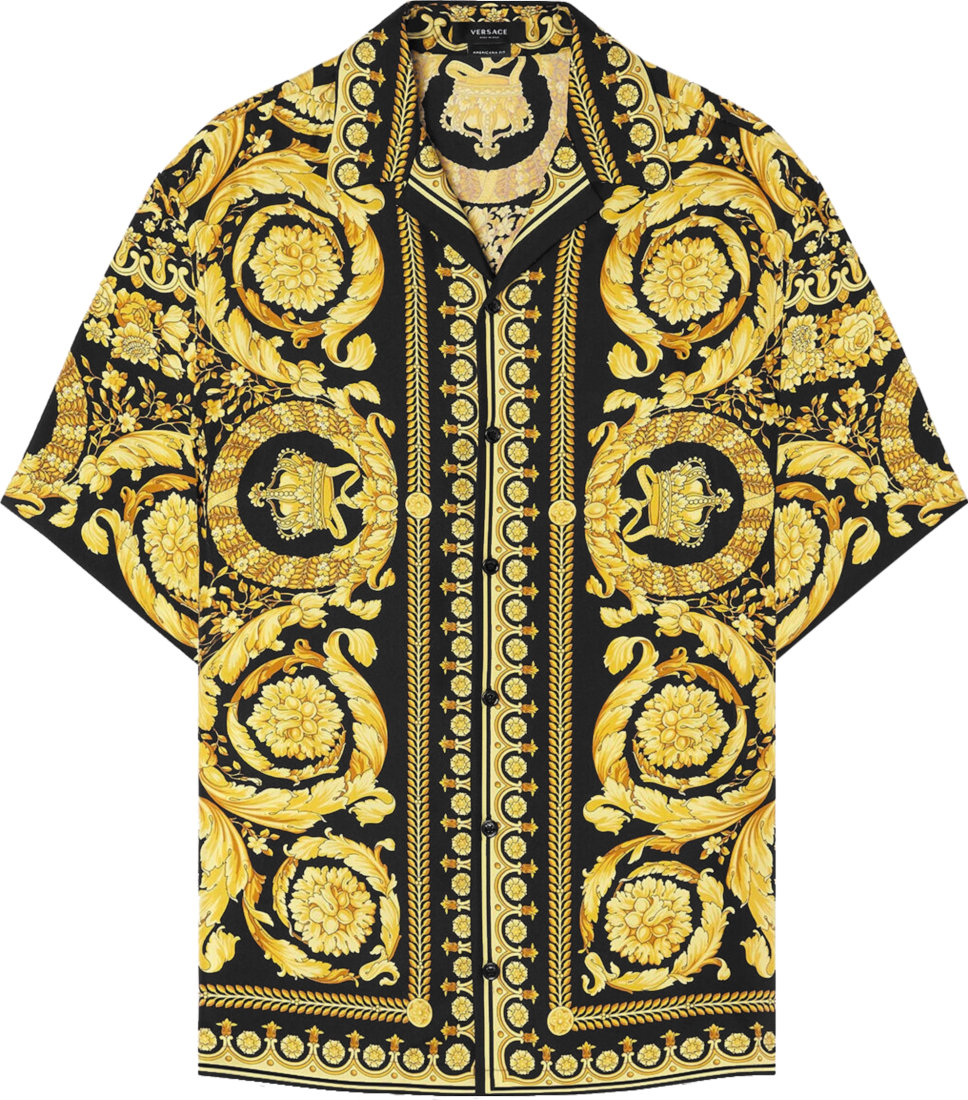 Versace Black & Gold Barocco Shirt | INC STYLE