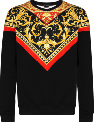 Versace Black Gold Red Baroque Le Pop Sweatshirt