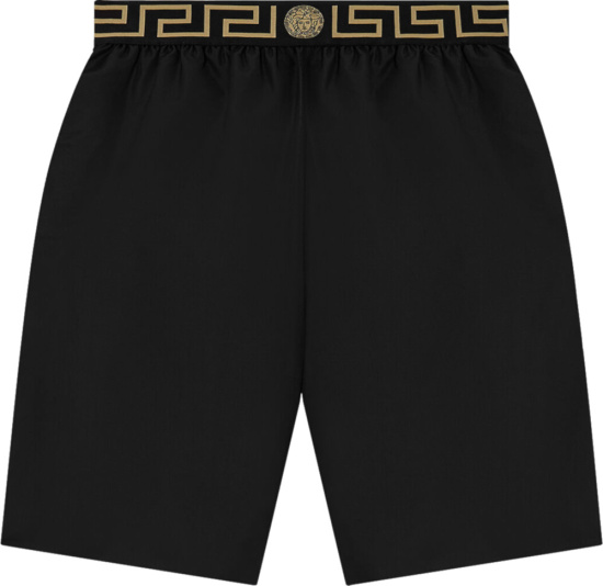 Versace Black Greca Border Swim Shorts