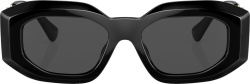 Black & Gold 'Medusa Maxi' Sunglasses (VE4425U)