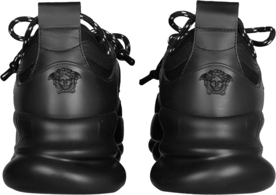 Versace Black Rounded Chunky Sneakes