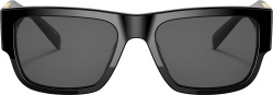 Versace Black Square Medusa Stud Sunglasses