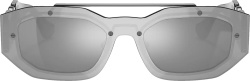 Versace Dark Grey Clear Medusa Biggie Sunglasses