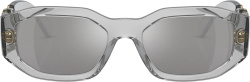 Versace Grey Clear Hexagonal Sunglasses