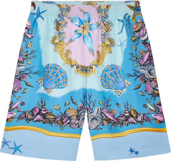 Versace Light Blue Starfish Shorts | Incorporated Style