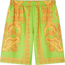 Neon Green 'Barocco 660' Shorts
