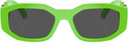Versace Neon Green Hexagonal Sunglasses