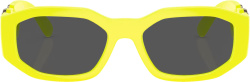 Versace Neon Yellow Hexagonal Sunglasses