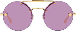 Versace Purple And Gold Round Sunglasses