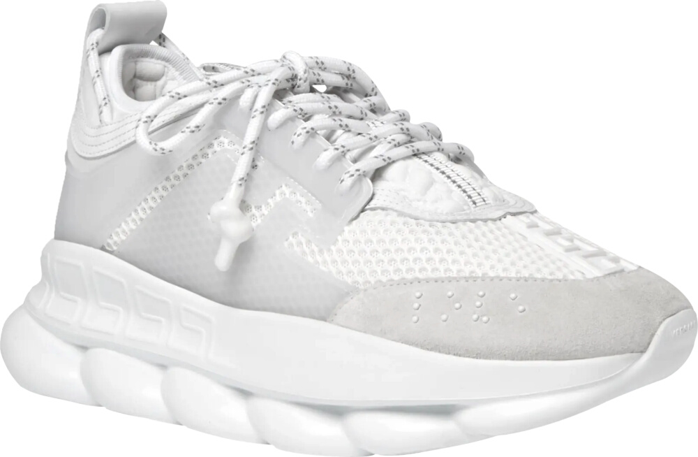 Versace White ‘Chain Reaction’ Sneakers | Incorporated Style