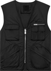 Black Nylon Cargo Vest