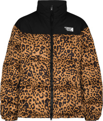 Vetements Black And Brown Leopard Print Puffer Jacket