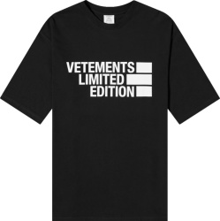 Vetements Black Limited Edition Logo T Shirt
