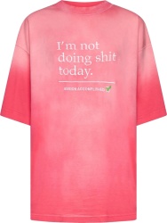 Vetements Red Faded Not Doing Shit Today T Shirt