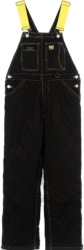 Vfiles Black Quilted Overalls