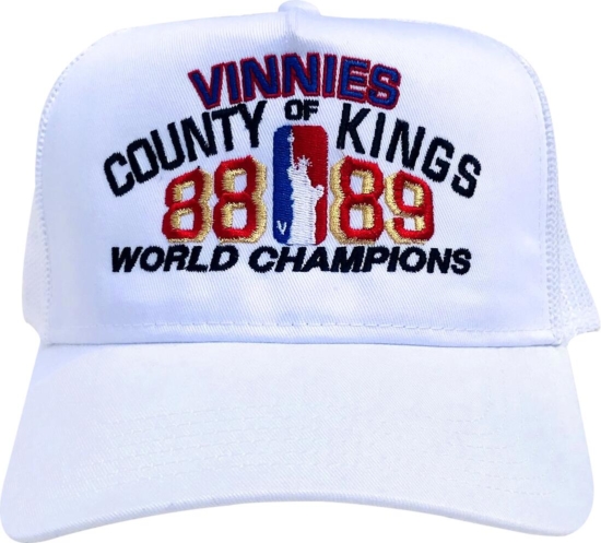 Vinnies Country Of Kings White Trucker Hat
