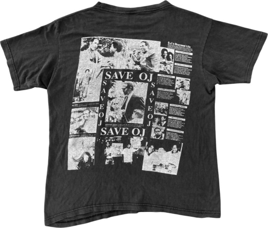 Vintage Black Save Oj T Shirt