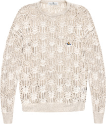 Vivienne Westwood Beige Crochet Knit Sweater