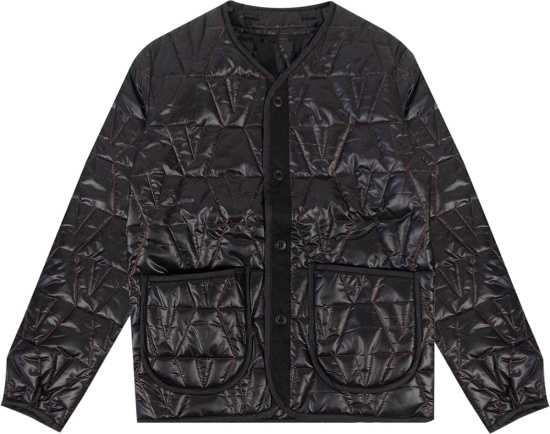 Vlone Black Allover V Quilted Jacket