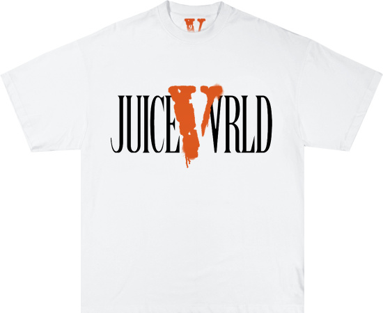 Vlone X Juice Wrld White Spray Logo T Shirt