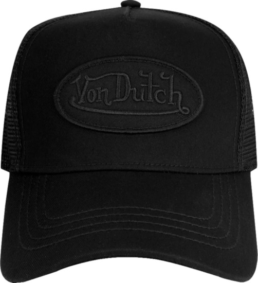 Von Dutch Triple Black Classic Trucker Hat