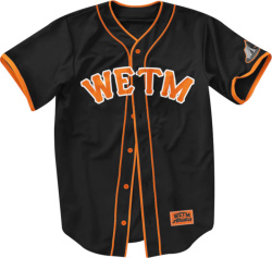 Black & Orange 'WETM' Baseball Jersey