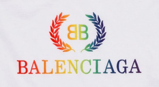 Balenciaga White Rainbow ‘bb Embroidered Hoodie Incorporated Style